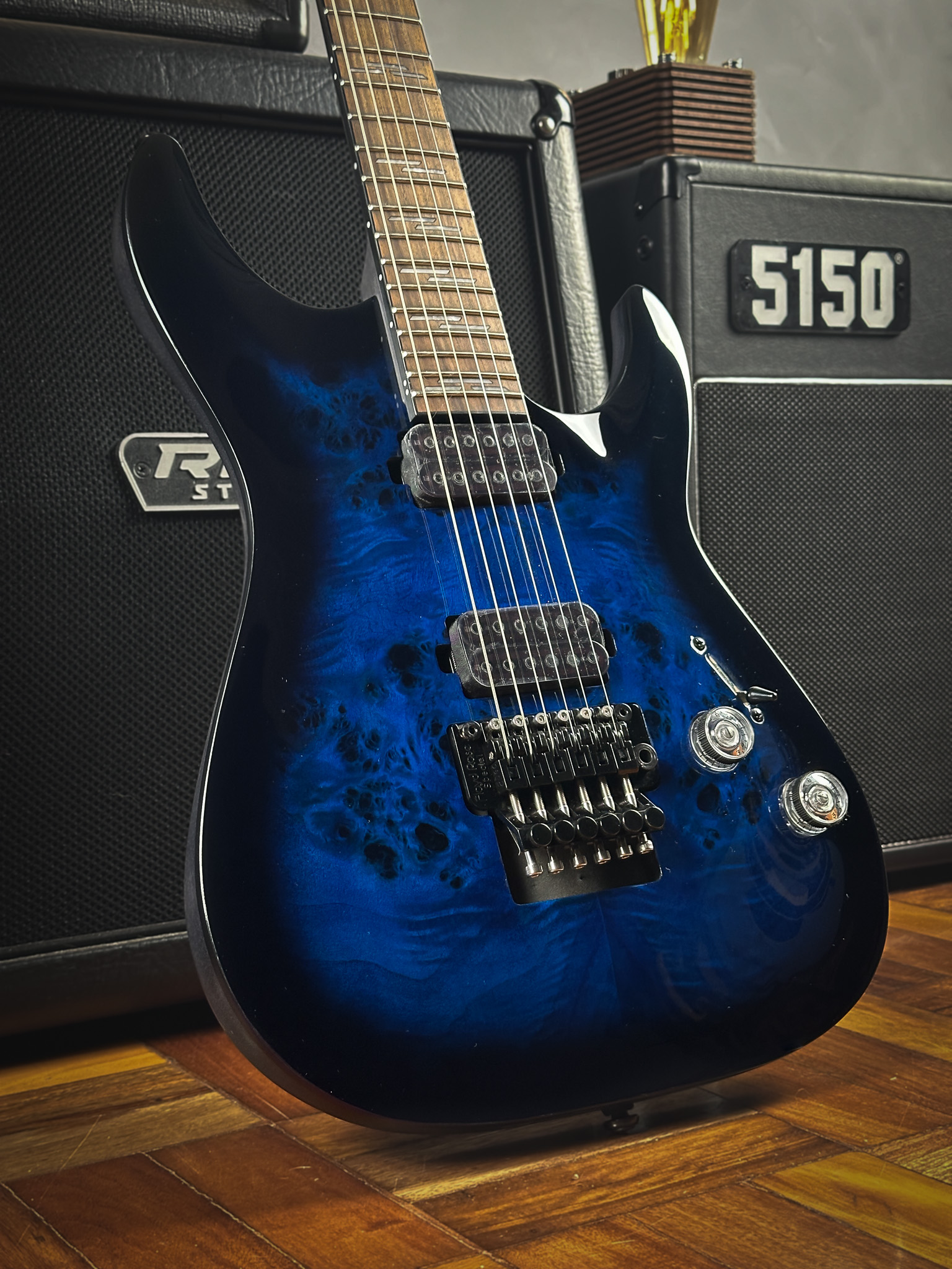 GUITARRA SCHECTER OMEN ELITE-6 FR SEE THRU BLUE BURST - Crunch Music