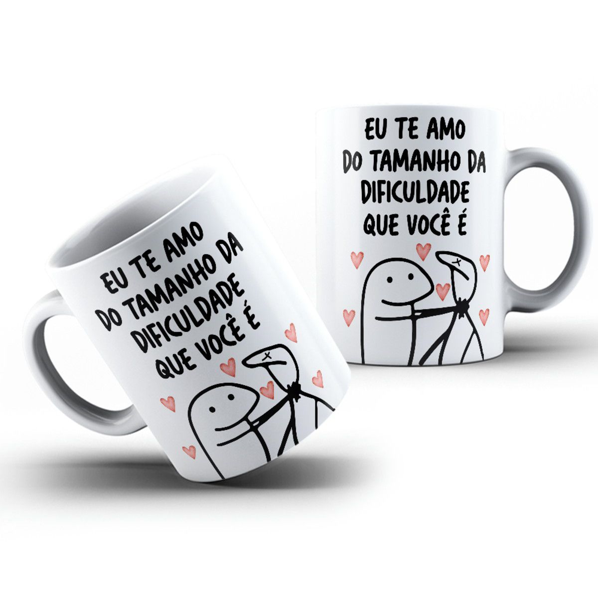 Caneca Flork Meme Meu Amor Por Você é Grande