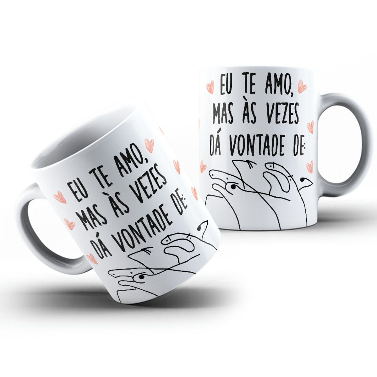 Caneca Flork Meme Meu Amor Por Você é Grande