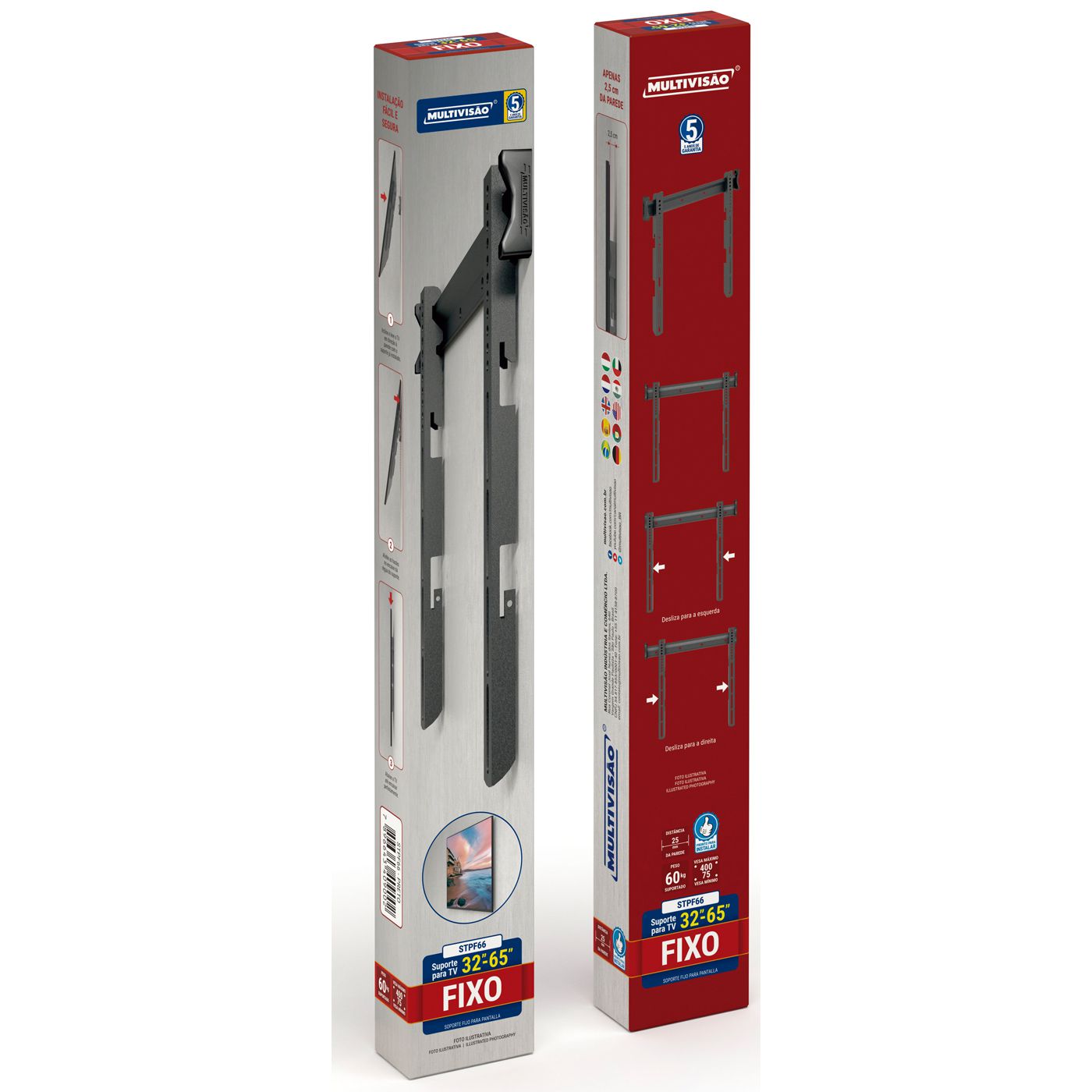 Suporte para TV Ultra Slim STPF66 - Mix Visão