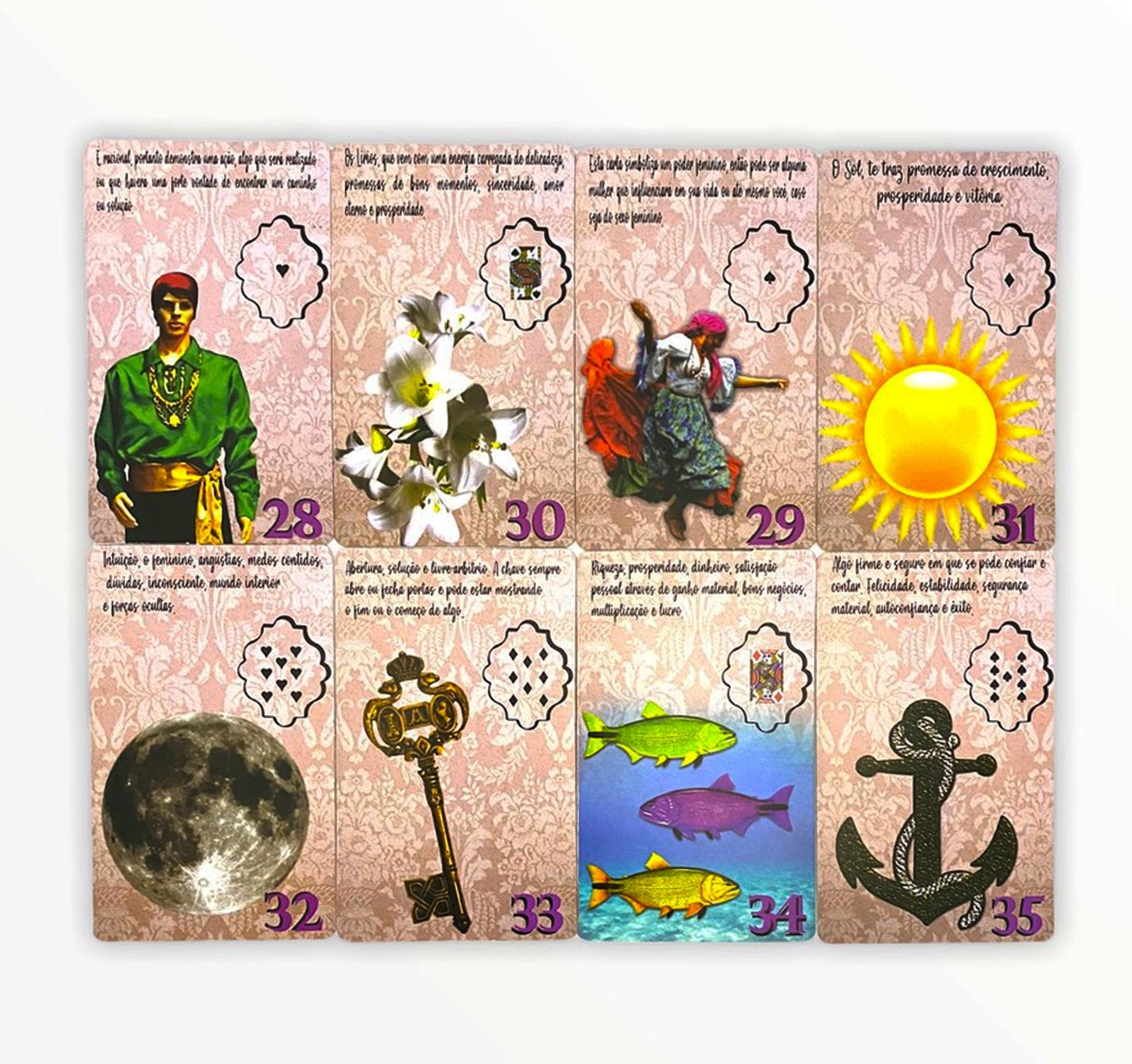Baralho Tarot Cigano para Iniciantes Novo Com 36 cartas - Flash Mystic ...