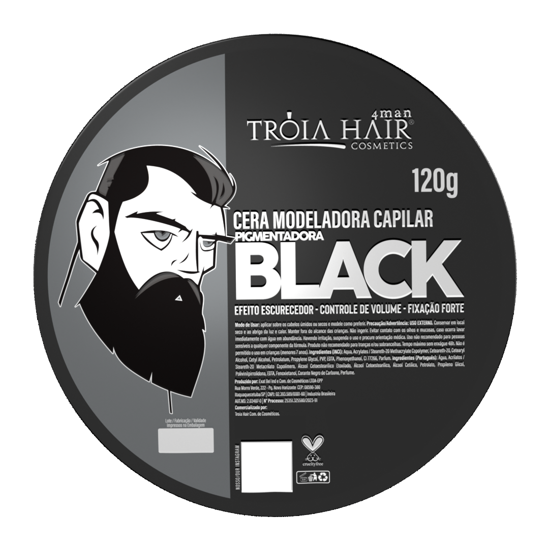 Cera Modeladora Black 120g - Troia Hair - Troia Hair Shops