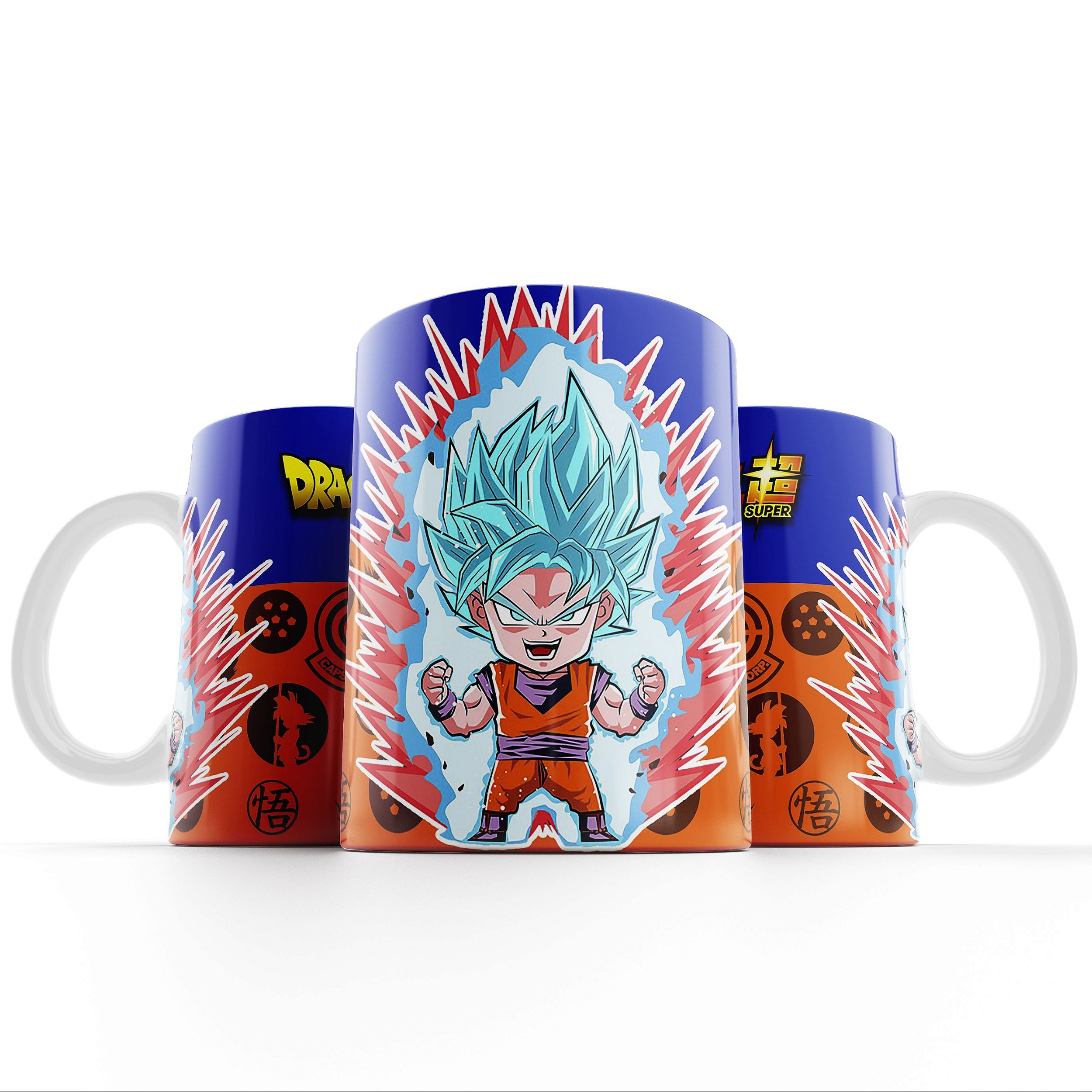 Caneca Dragon Ball Animes Geek Desenho - Branco