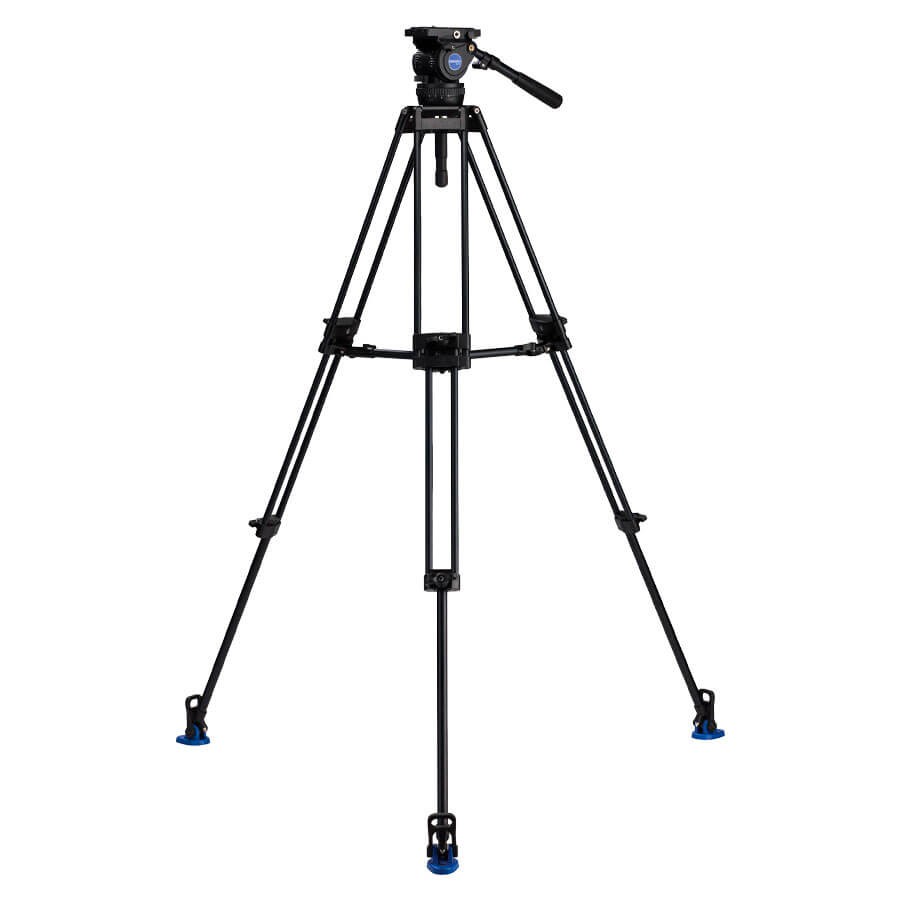 Benro BV10 Kit Treppiede In Alluminio Con Gambe Twin Leg - Carico Max 6kg, Altezza 160cm Per Video E Fotografia