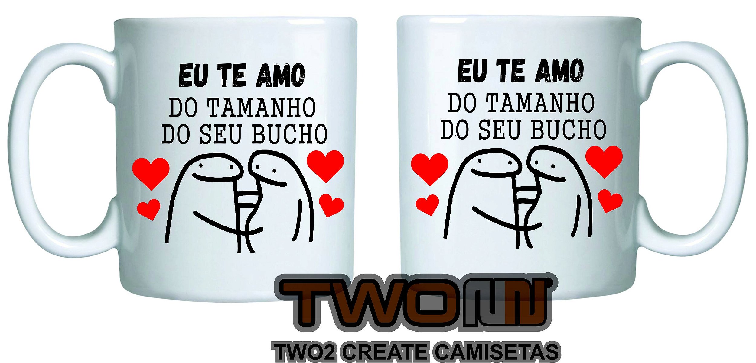 Caneca Flork Meme Meu Amor Por Você é Grande