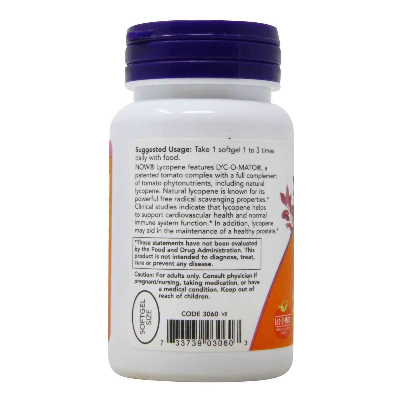 NOW Supplements Lycopene 20 mg 50 Softgels Now Suplementos