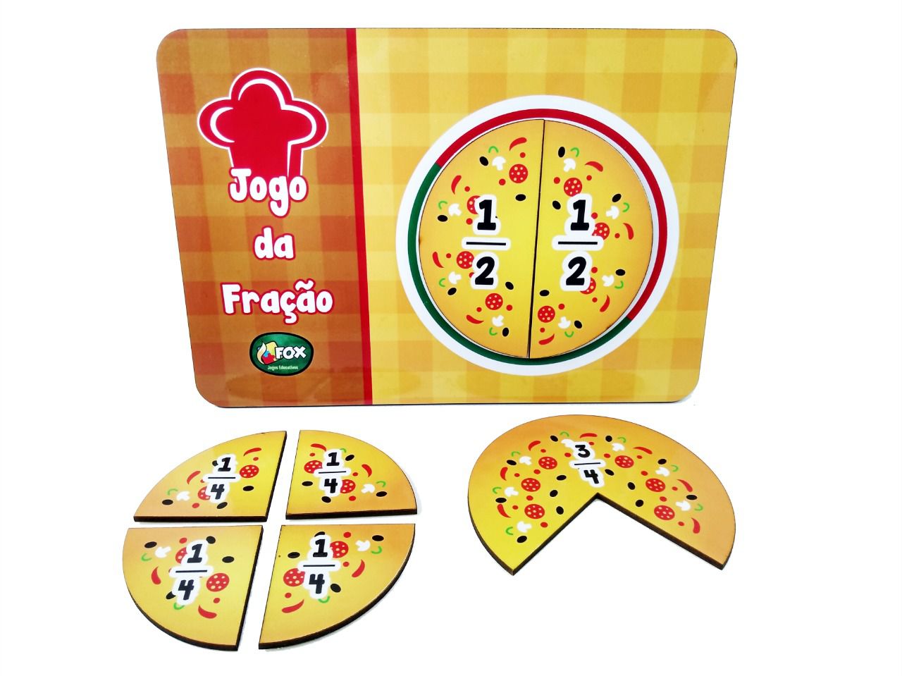 Frações de pizza - Jogo de correspondência de cartas