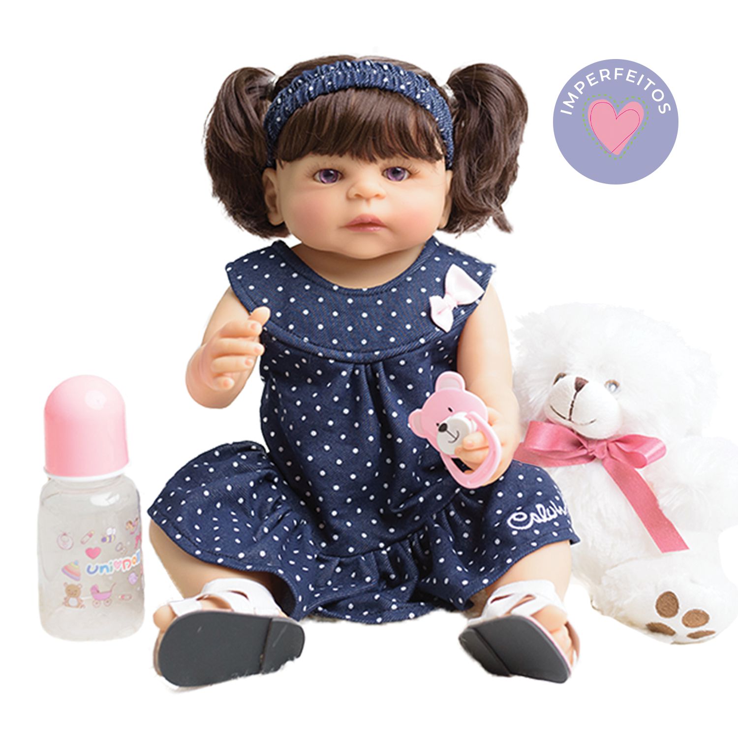 Boneca Bebê Reborn Clarice Imperfeita - UniDoll