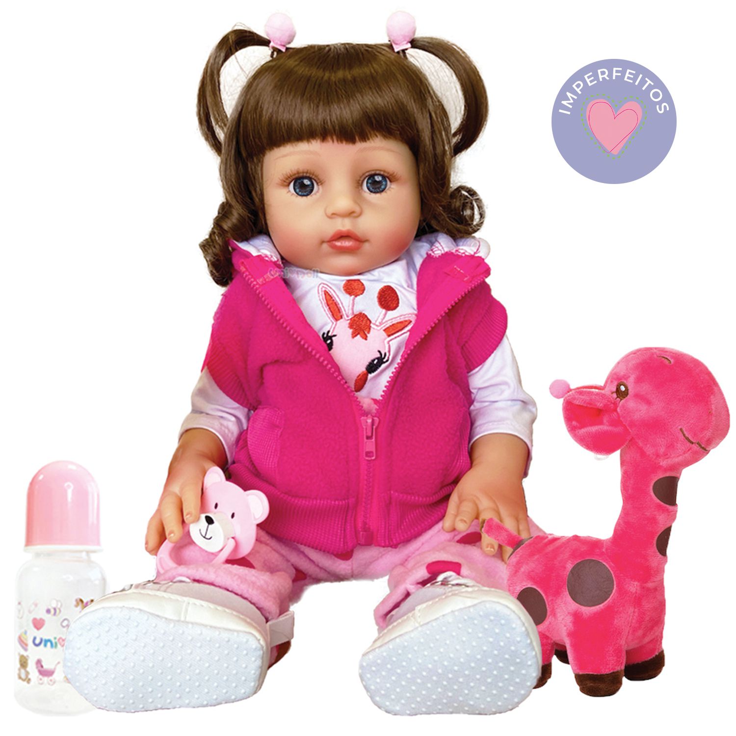 Boneca Bebe Reborn Silicone Girafinha