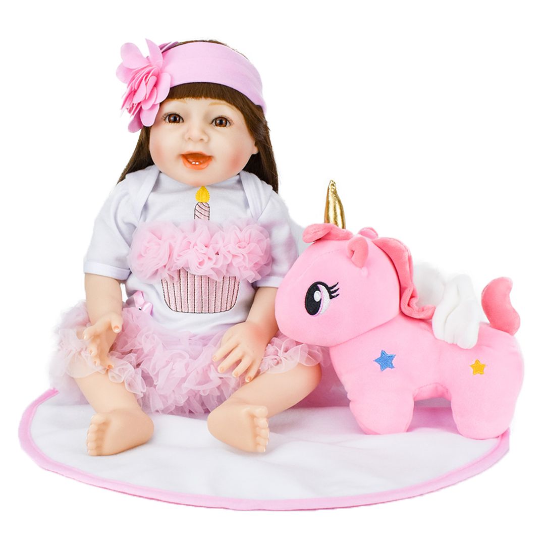 Carrinho de Boneca para Bebê Reborn, com Boneca Bebê de Vestidinho