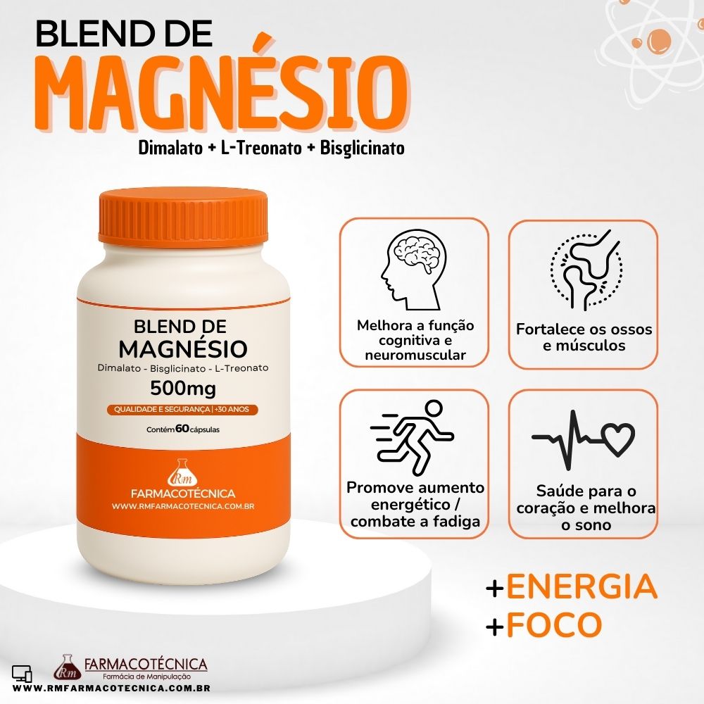 Blend de Magnésio 500mg – Sono, Memória e Energia - Farmacotécnica ...
