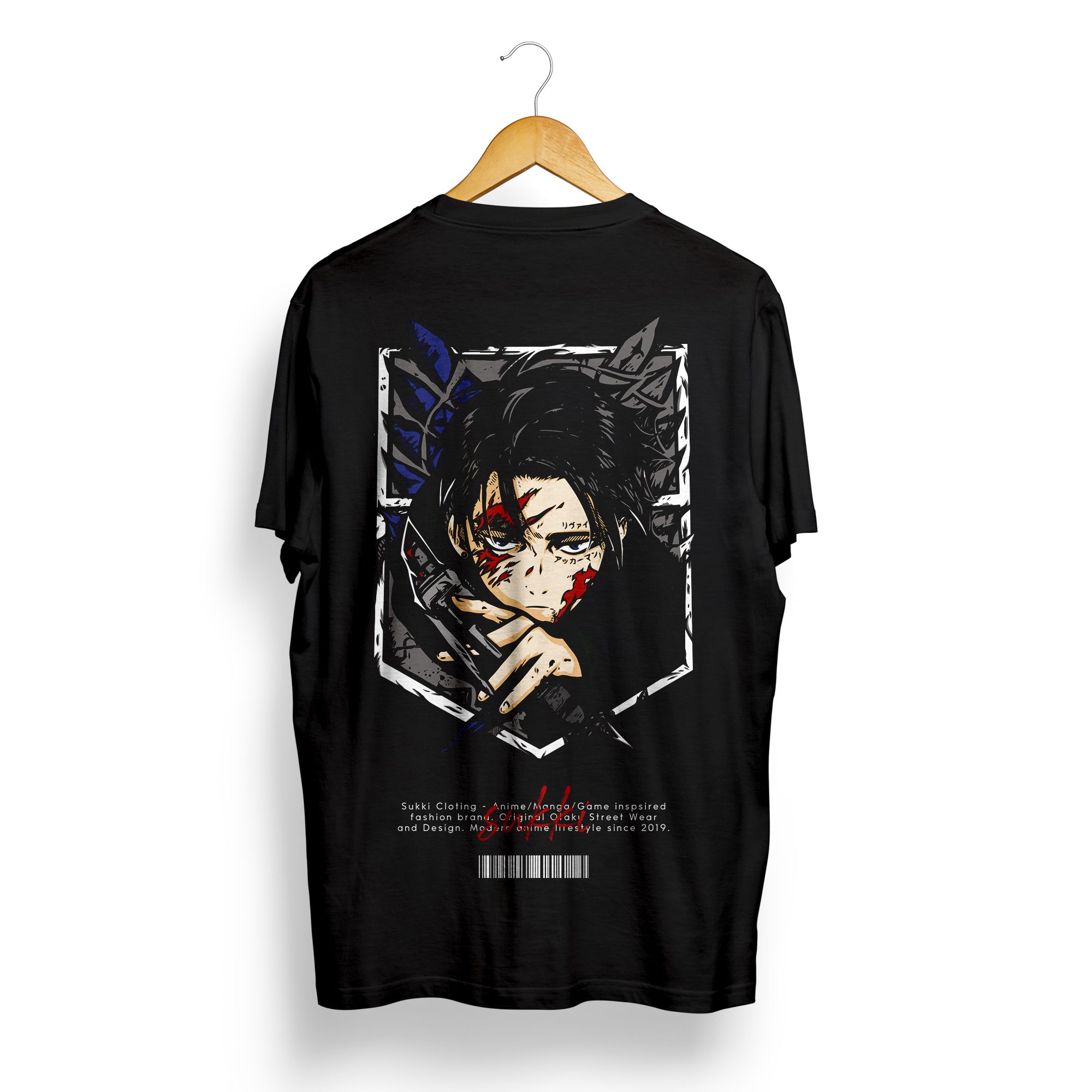 Camiseta Ataque aos Titãs Anime, Levi Ackerman