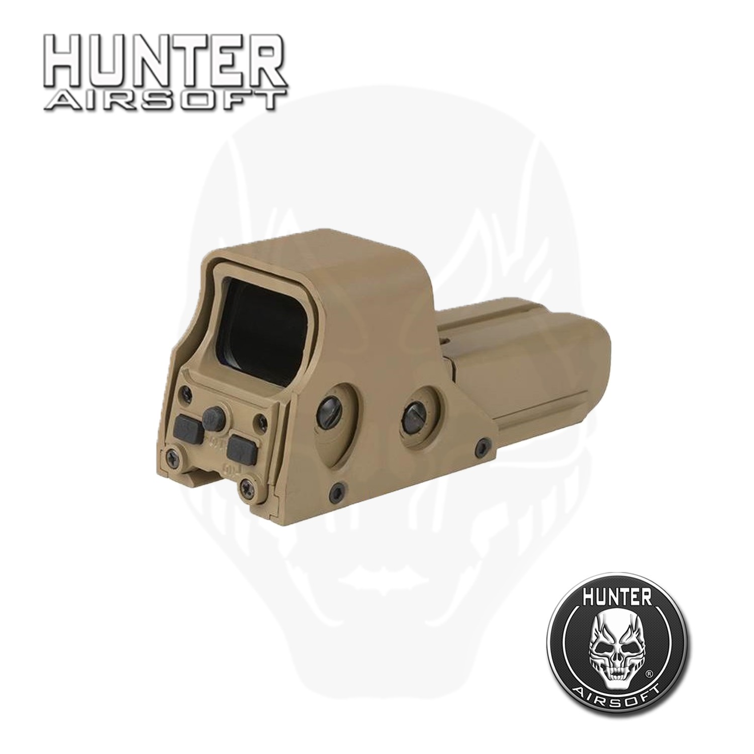 Red Dot mod Eotech 552 trilho 22mm Tan réplica Hunter Airsoft
