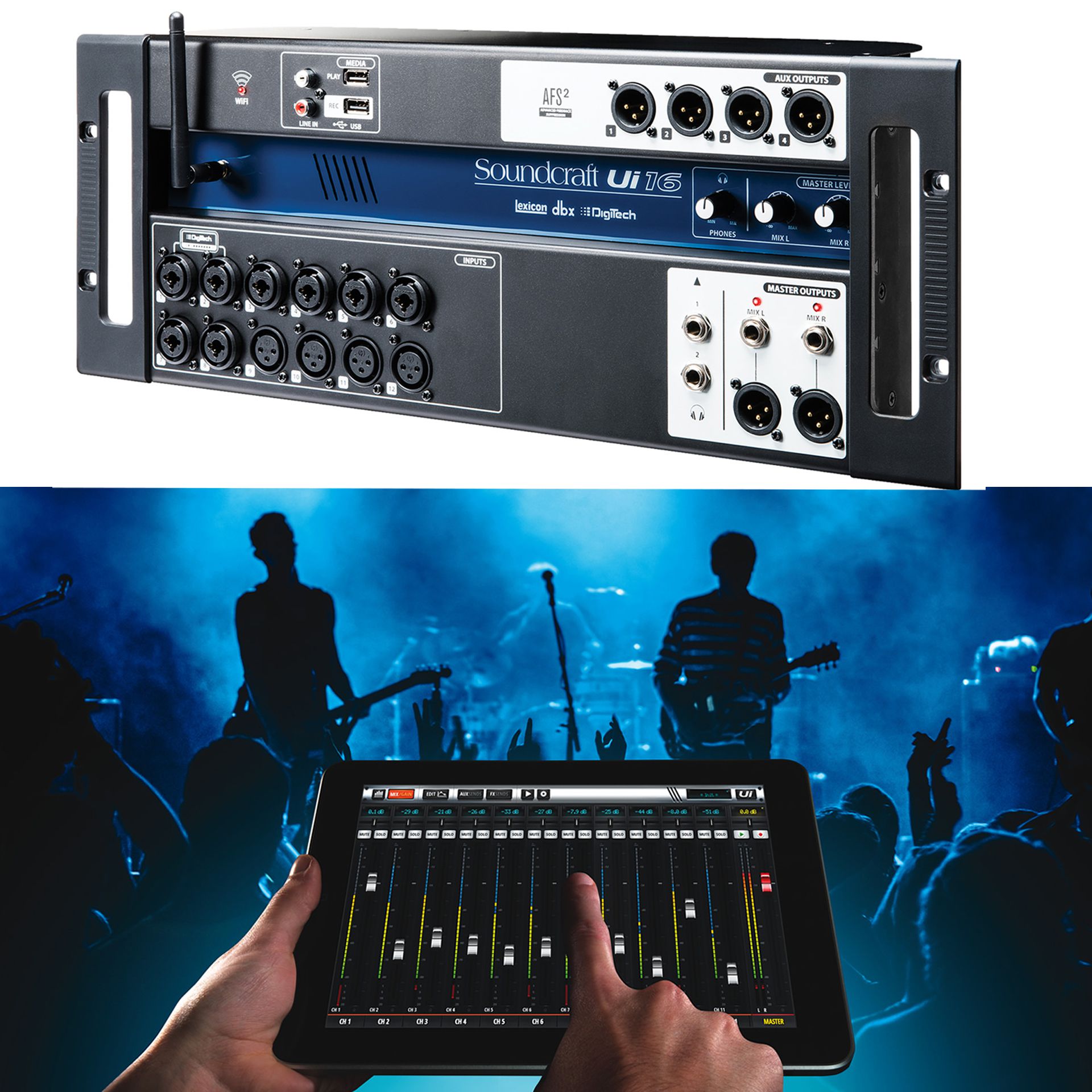 MESA DE SOM DIGITAL UI16 SOUNDCRAFT COM 16 CANAIS - Musical RIFF - Loja ...