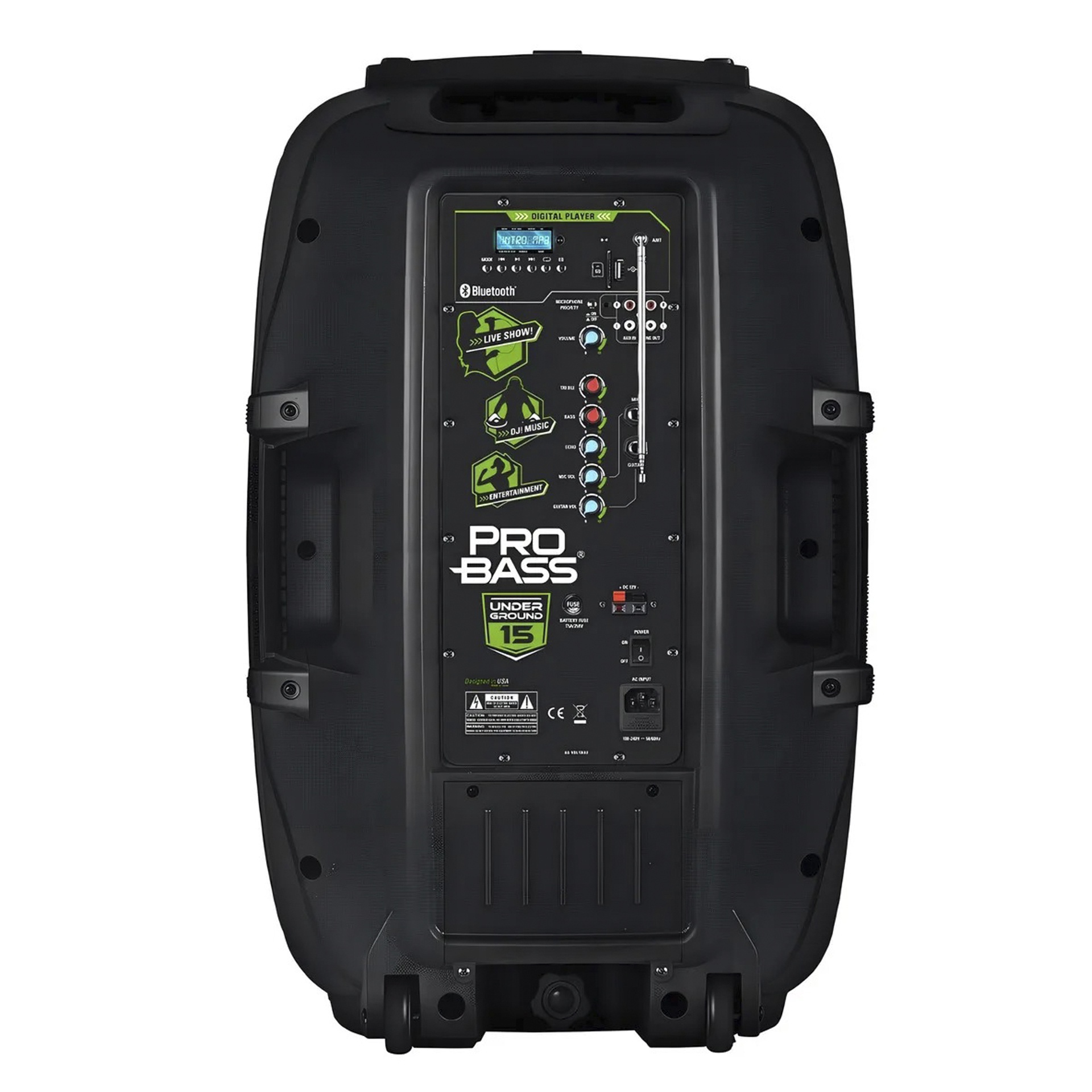 CAIXA ATIVA PRO BASS UNDERGROUND 15' COM BATERIA BIVOLT - Musical RIFF ...