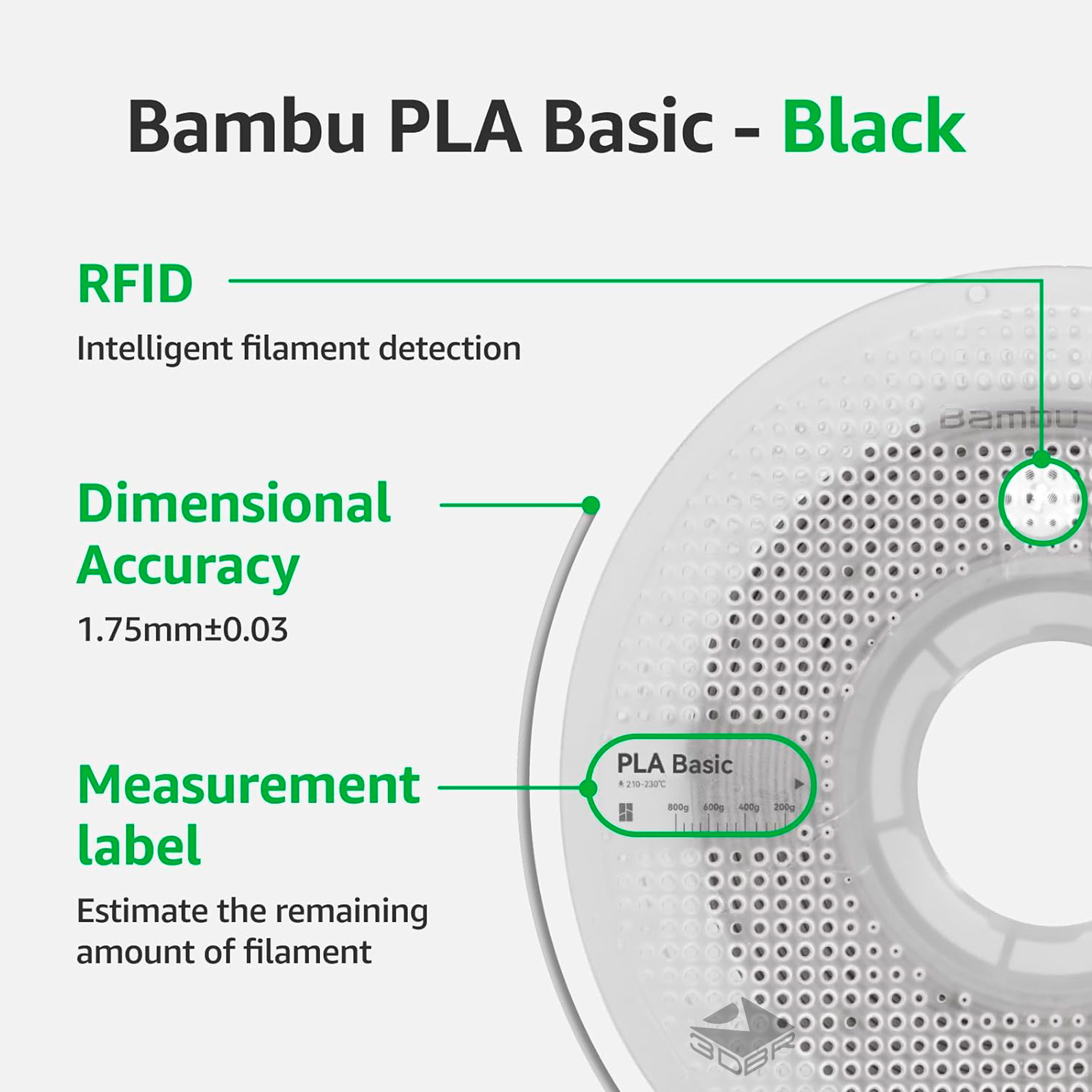 Filamento 3D Bambu Lab PLA Basic with Spool - 3DBR, as melhores marcas ...