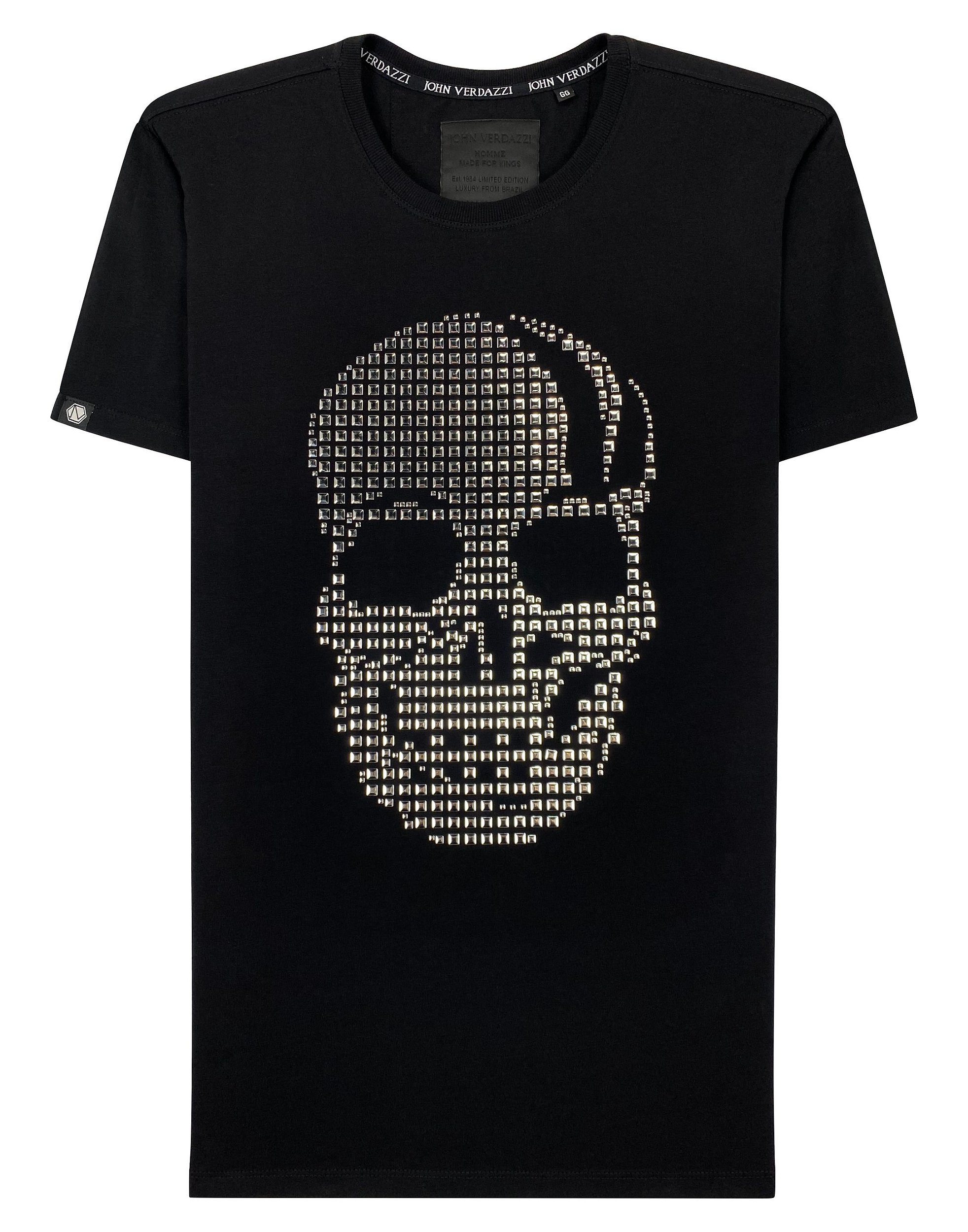 Camiseta masculina premium preta caveira prateada - JOHN VERDAZZI: The  Ultimate Fashion Luxury E-Shop - Site Oficial