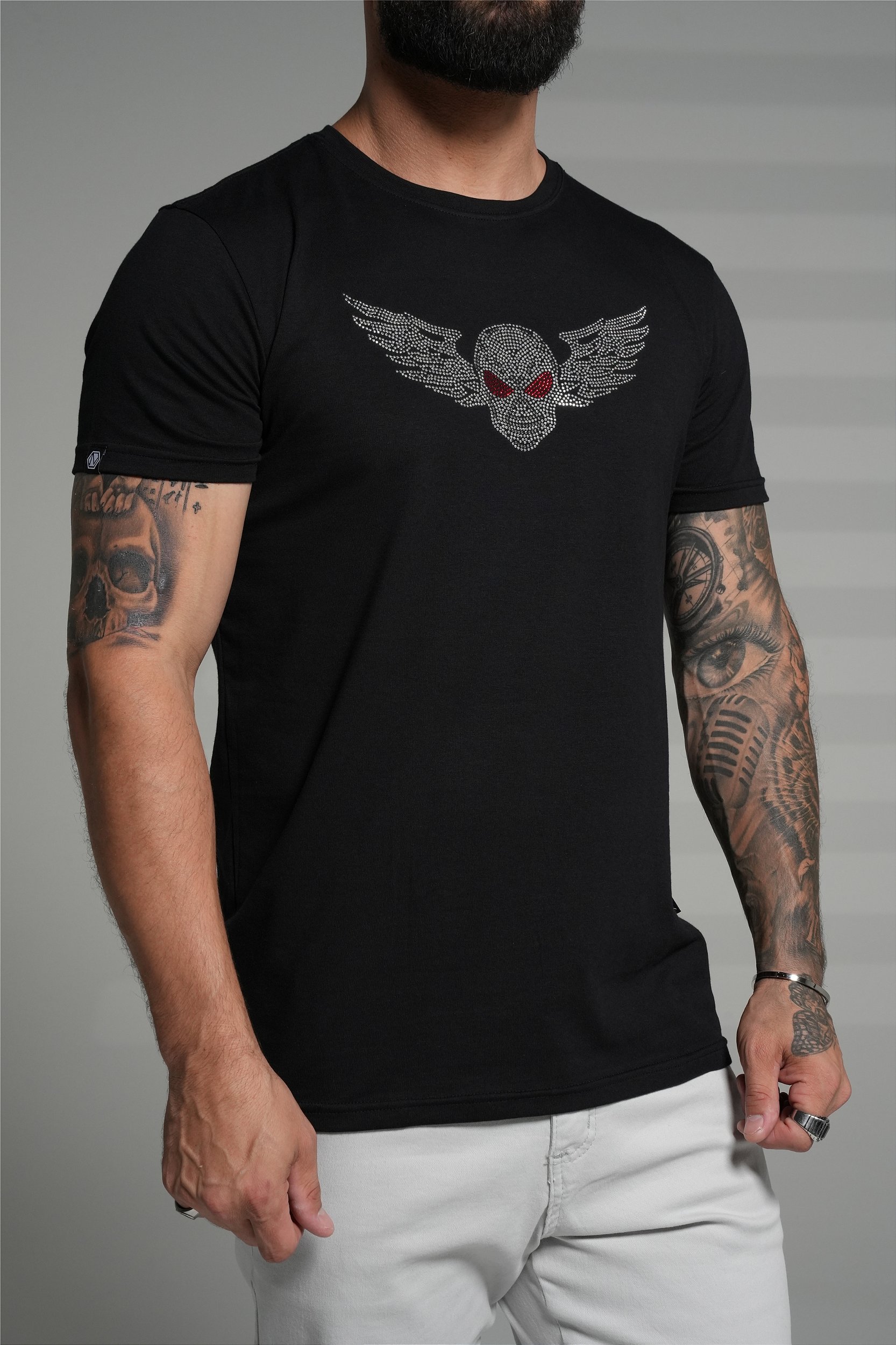 Camiseta John Verdazzi Premium Caveira Preta