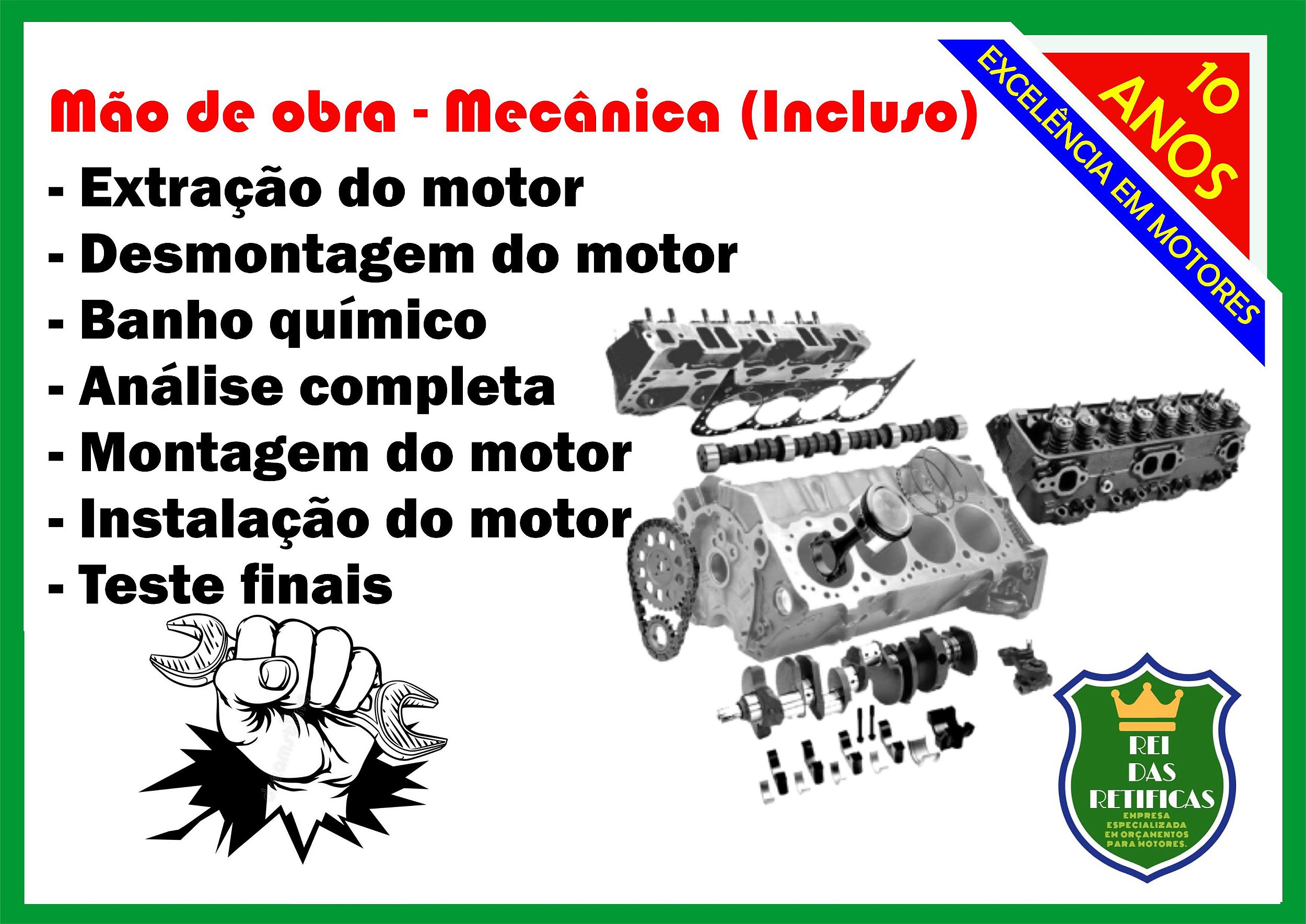 Retifica Motor Fiesta/Ká/Corrier - 1.0/1.3/1.4/1.6 - 8V/16V - Rei das ...