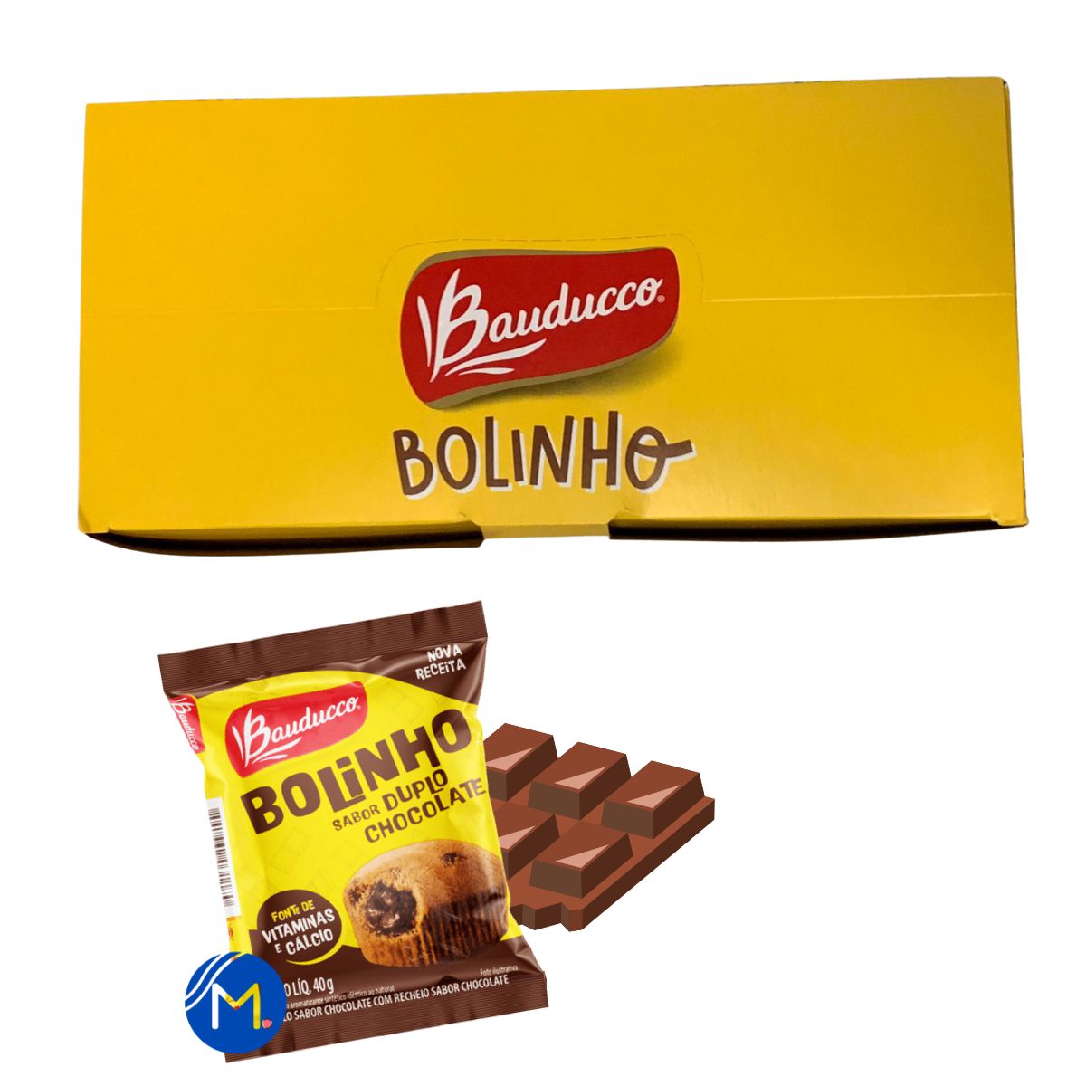 BISCOITO BAUDUCCO RECHEADINHO CHOCOLATE 104G - Santa Helena