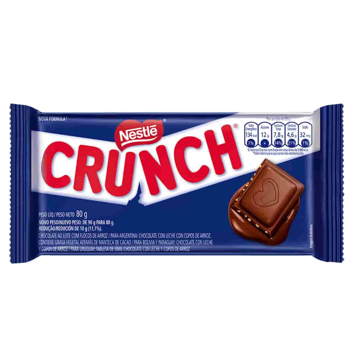 Barra de Chocolate Crunch Ao Leite 80g Nestlé Compre na Mercadoce