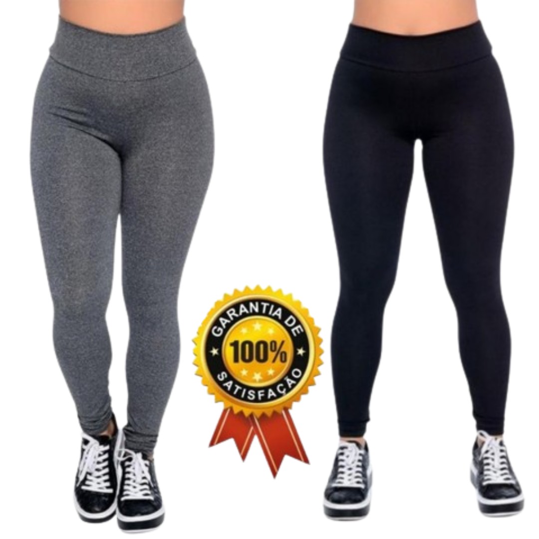 Calça Legging Fitness Não Fica Transparente Suplex Grossa Moda Feminina -  Cinza