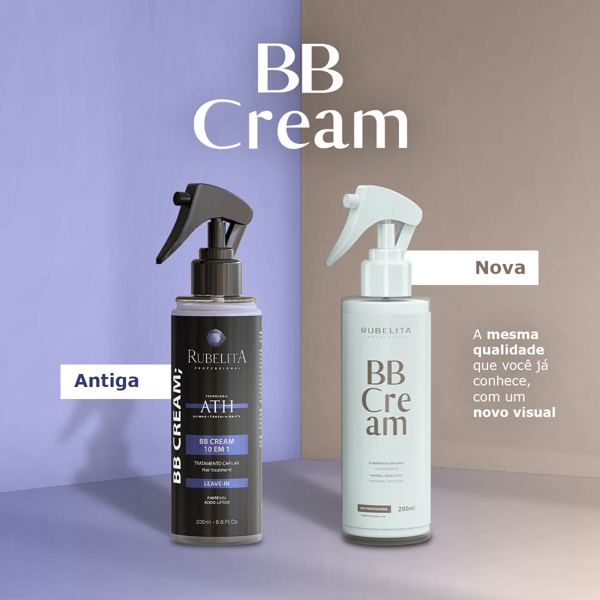 Máscara em Spray BB Cream 10 Benefícios - Rubelita Professional