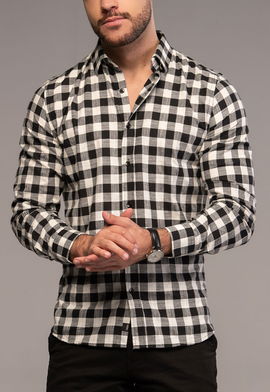 Camisa Xadrez Preto e Branco Vidic - VIDIC ® | Loja Online