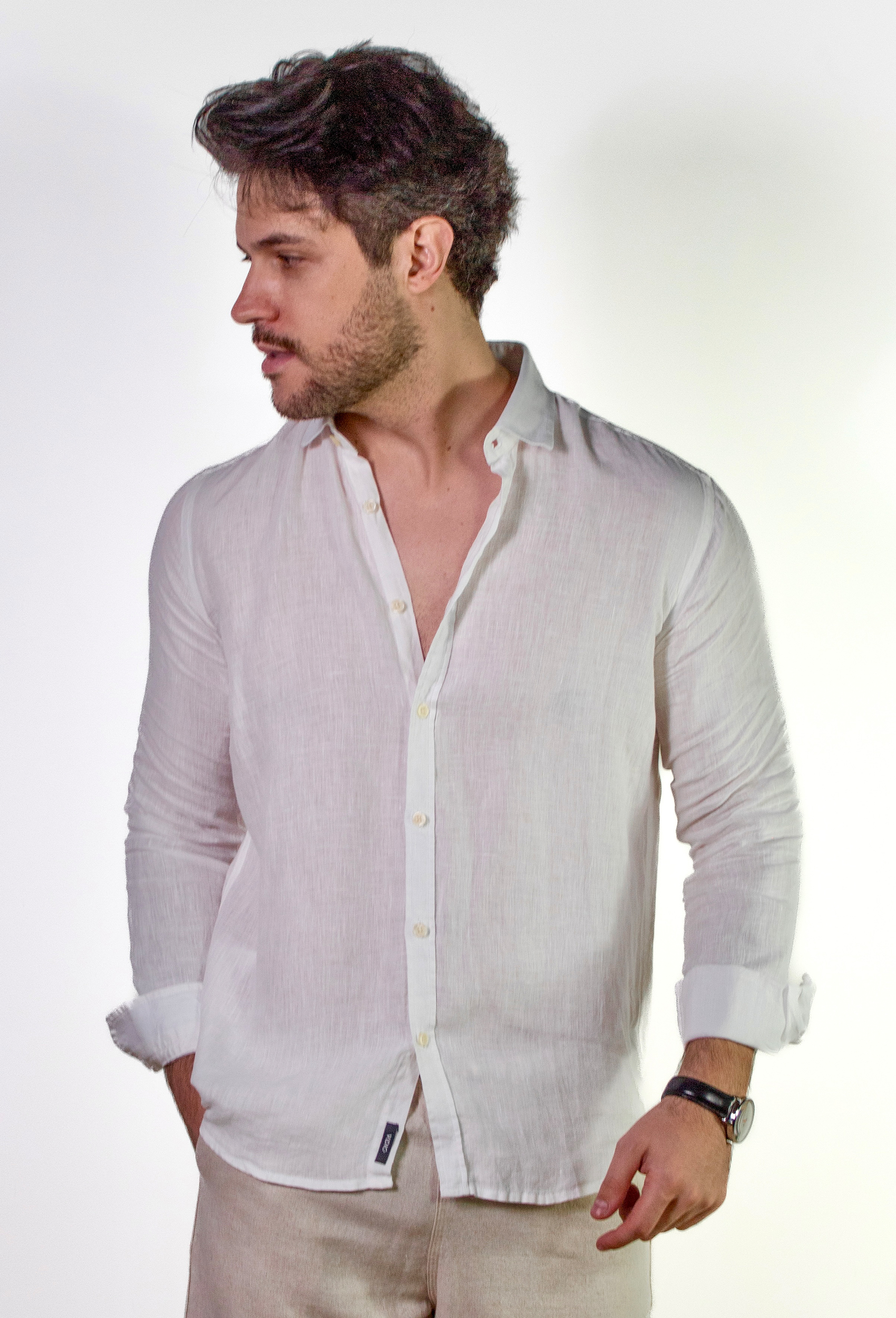 Camisa Puro Linho Branca Vidic - VIDIC ® | Loja Online