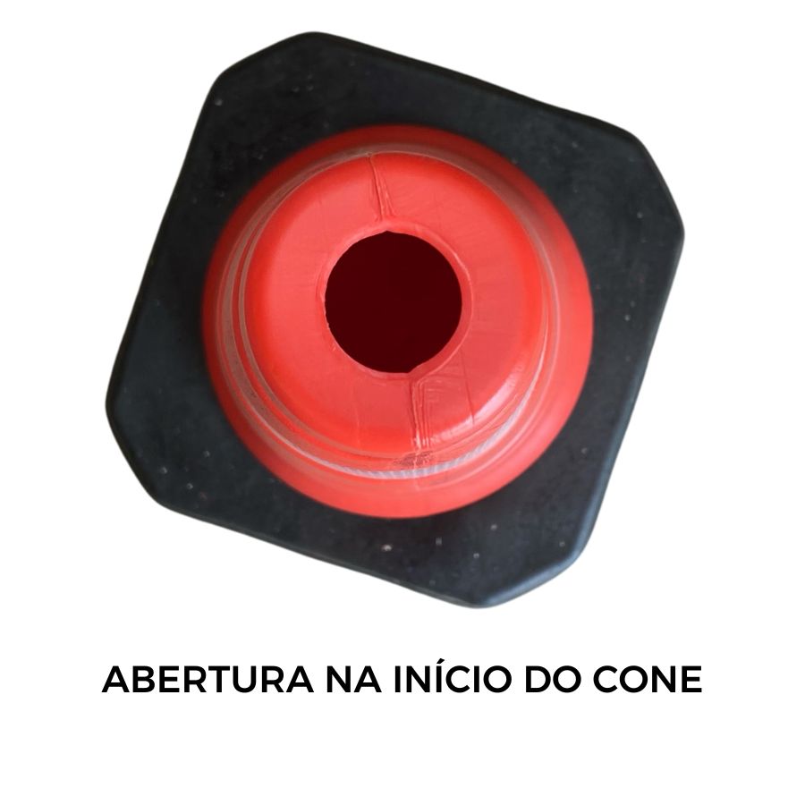 CORPO DO CONE COM BASE PRETA 75CM LARANJA PLASTCOR - ARMAZEM DO EPI ...