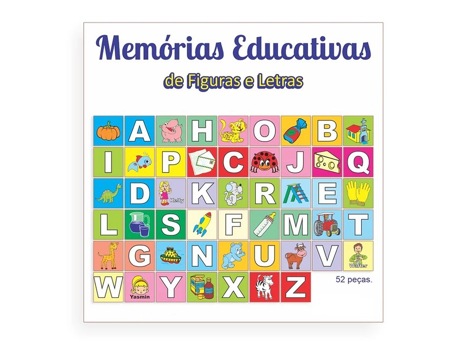 Jogo educativo atividade para a Alfabetização: Memória figura