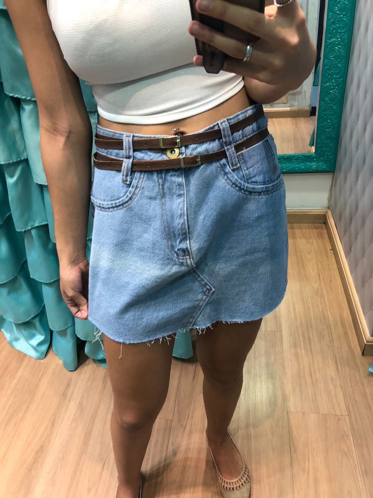Saia jeans hotsell blogueira