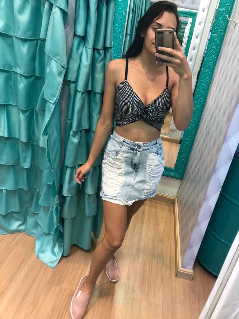 short jeans curto feminina destroyde moda blogueira - Caramell Modas &  Acessórios