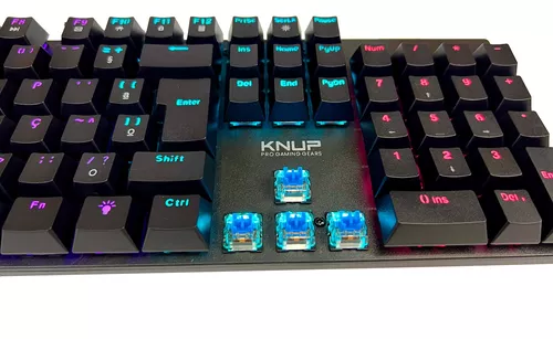 TECLADO GAMER MECÂNICO KNUP MADSET KP-TE114 SWITCH BLUE - PC Gamer em ...