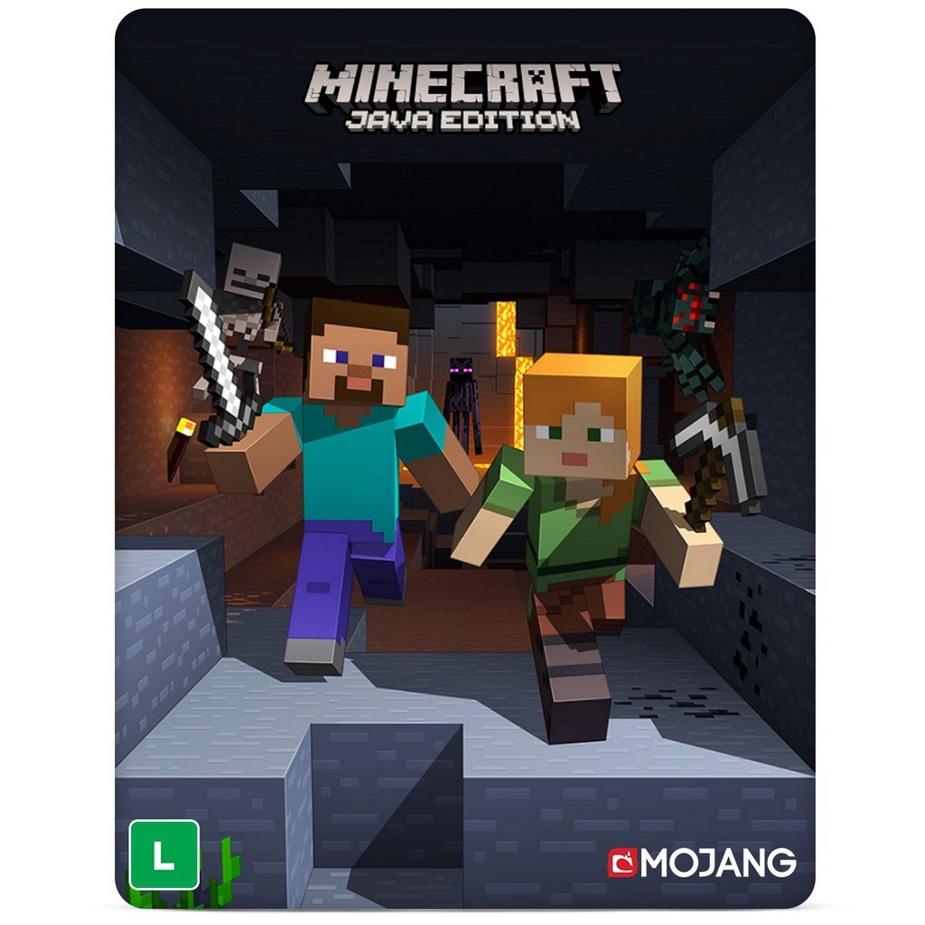 Minecraft Jogo Completo Mojang - Cartão de Ativação Original Para  PC/MAC/LINUX