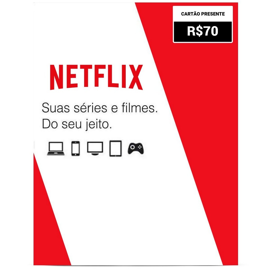 🥇Cartão Presente 70 BRL (Brasil) (Netflix)