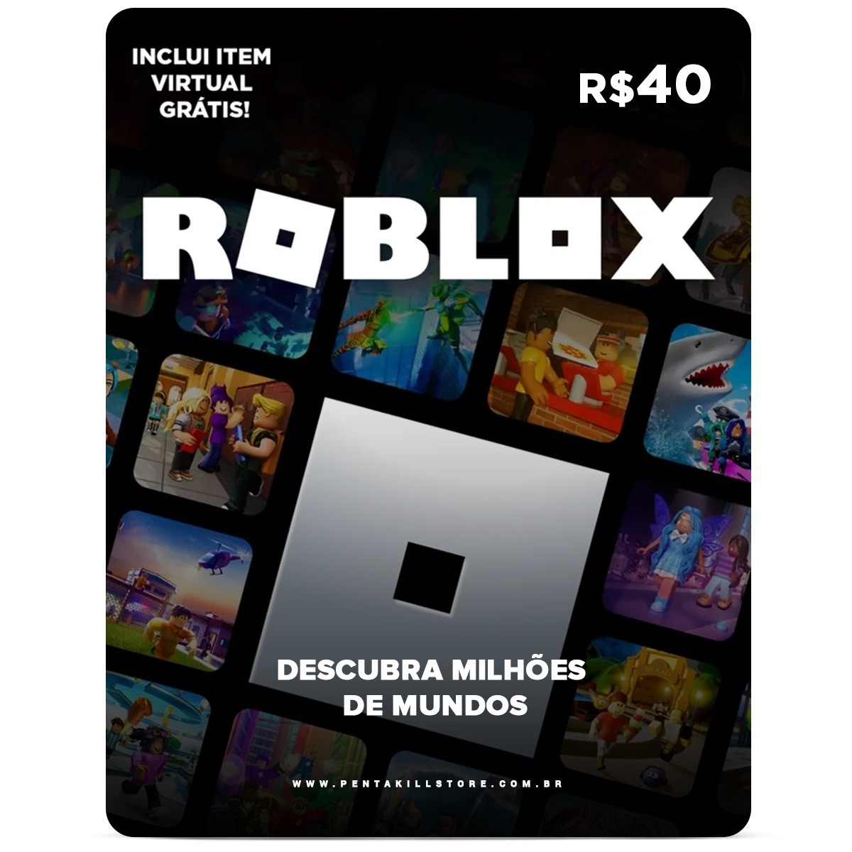Cartão Presente Roblox - R$40 Reais Código Digital