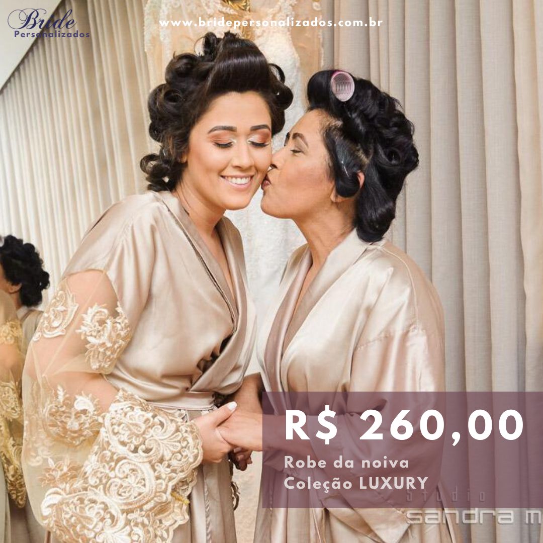 Robe Luxury Noiva Bride Personalizados Brindes Corporativos