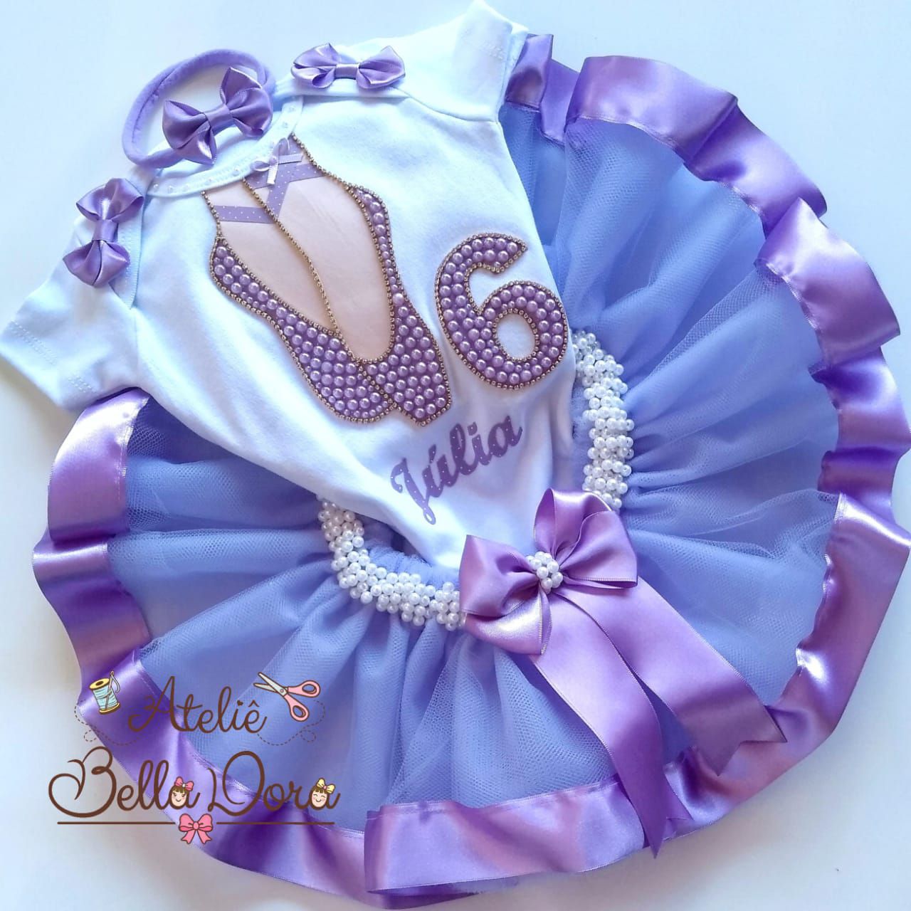 Conjunto tutu personalizado princesa sofia