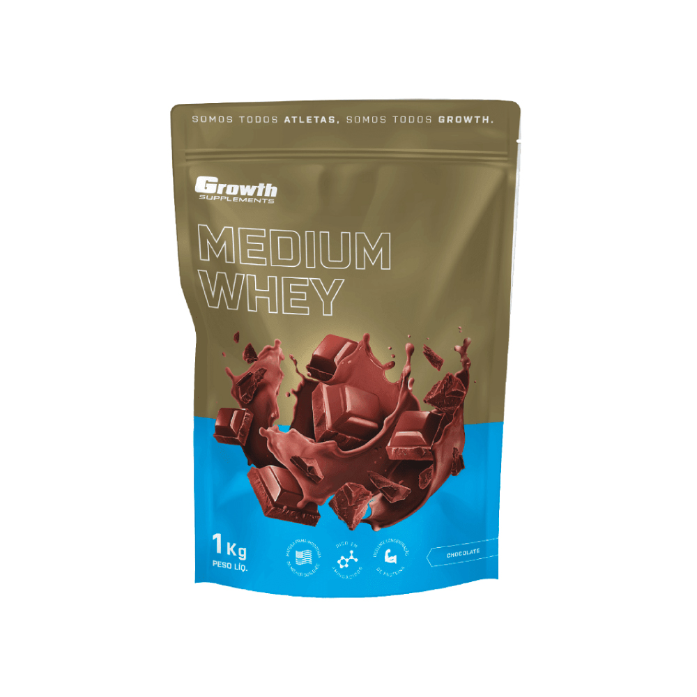 Medium Whey Protein 1KG Growth Supplements BH Suplementos