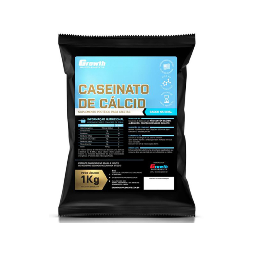Caseinato de Cálcio 1Kg Growth Supplements