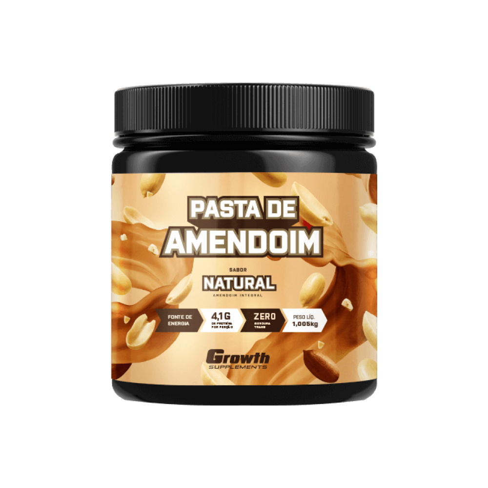 Pasta de Amendoim Integral Torrado 1kg - Growth Supplements - BH Suplementos