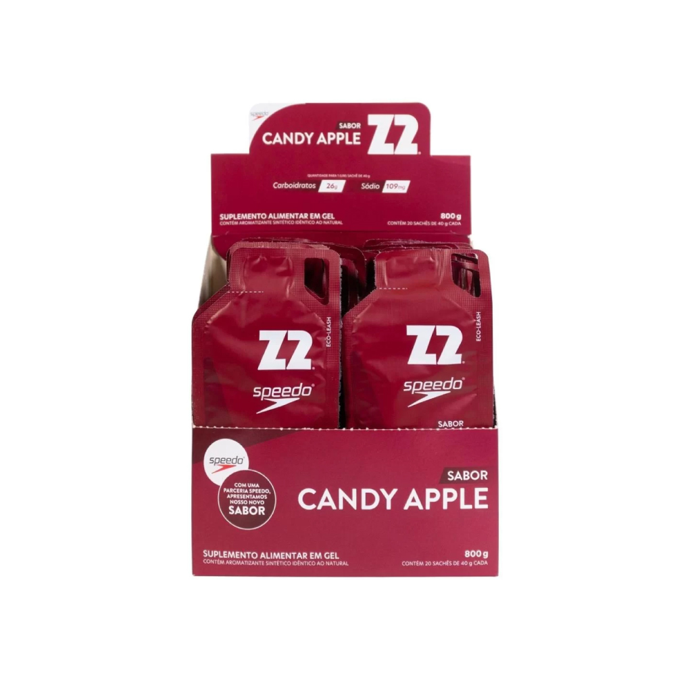 Energy Gel Z2 Box com 20 Sachês Speedo Candy Apple - Z2 Foods - BH