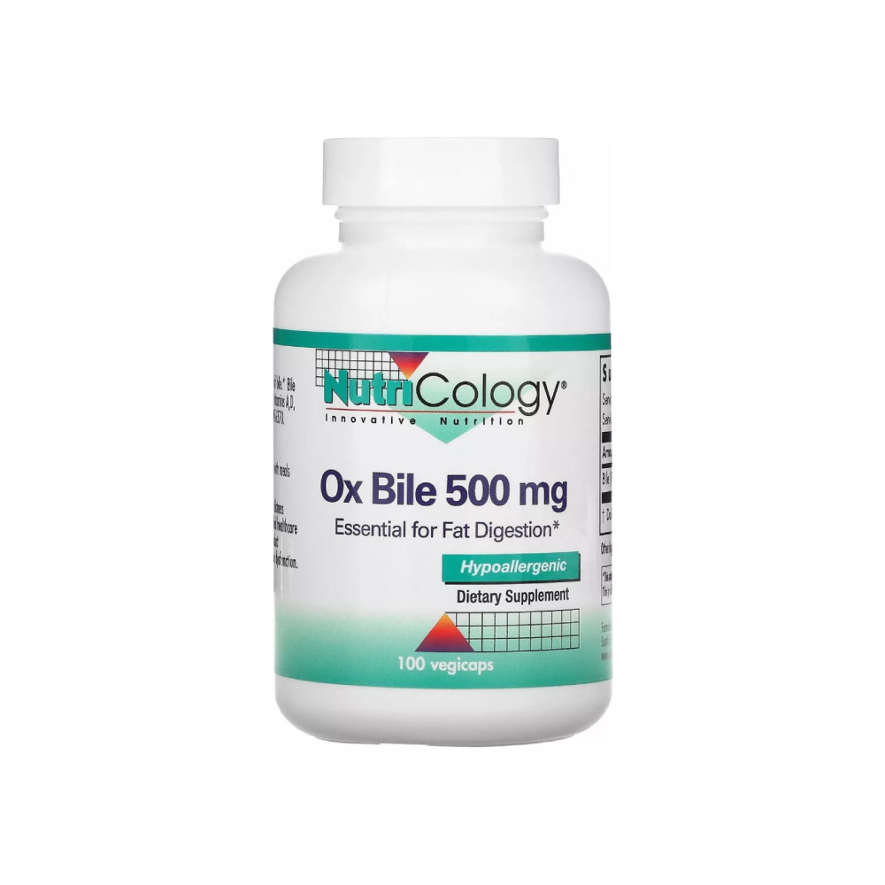 Sais Biliares Ox Bile 500mg 100 Cápsulas NutriCology BH Suplementos