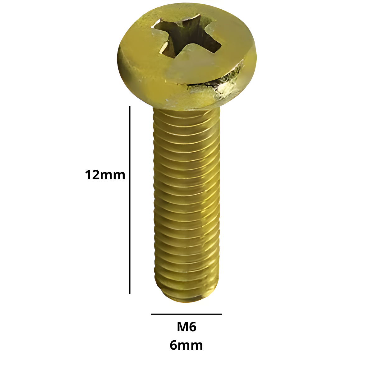 15 Tornillo de métrica cabeza redonda phillips de acero inoxidable, 4