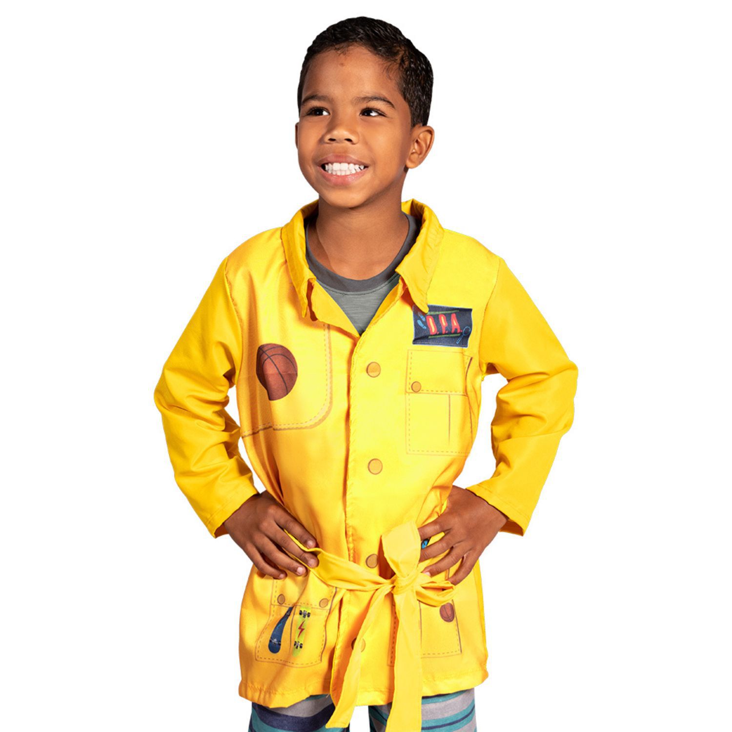 Fantasia DPA Max Jaleco Amarelo Infantil - Fantasia Kids