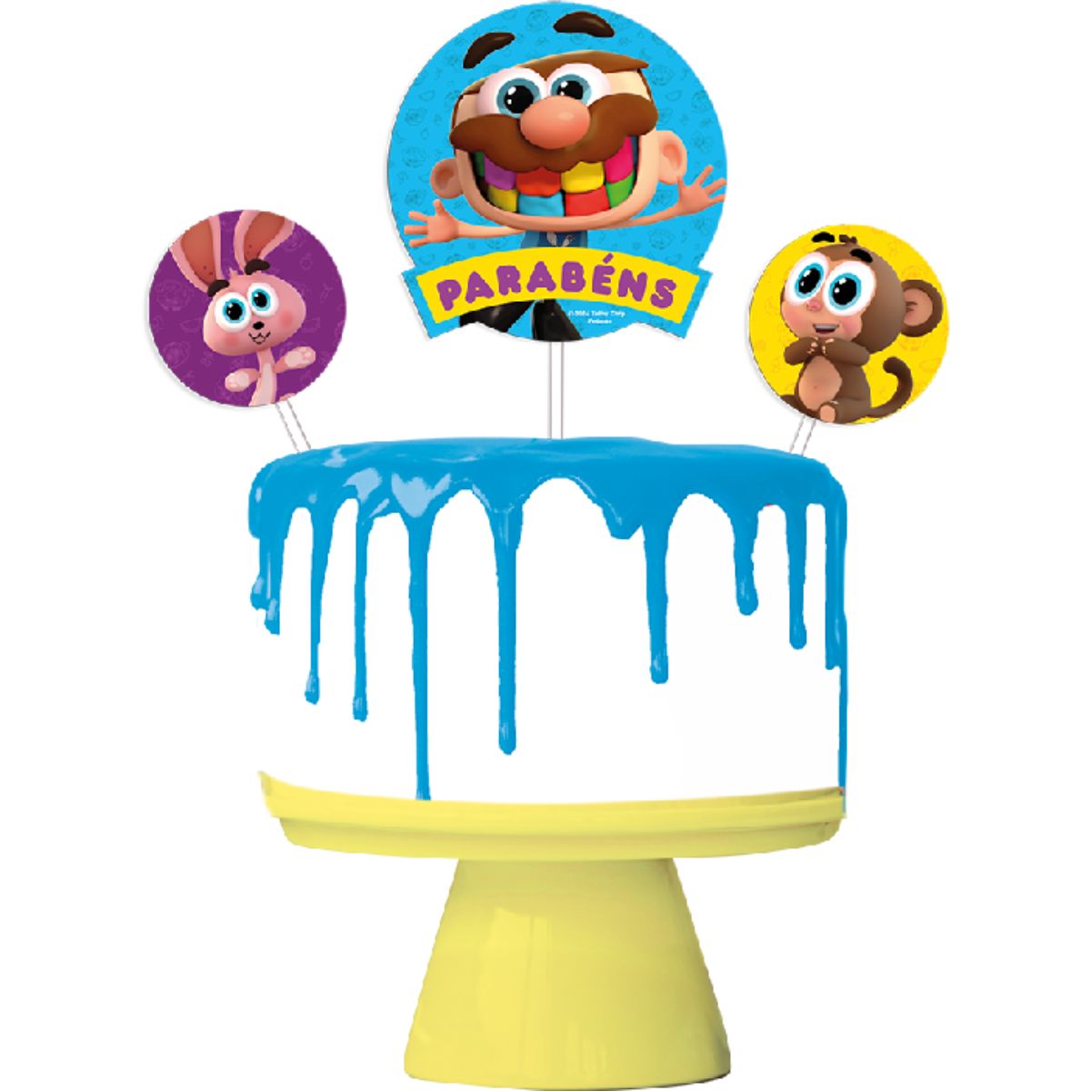 3 Topo Decoração de Bolo Festa José Comilão - Fantasia Kids