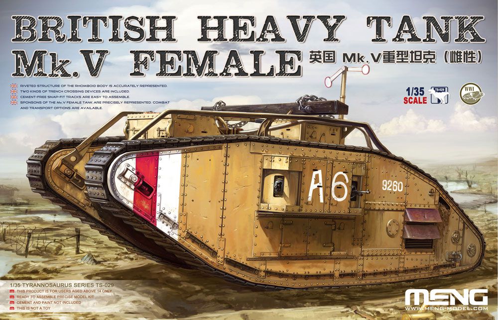 Tank Pesado Inglês Primeira Guerra Mundial Mk. V Female 1/35 Meng - Alpha  Hobbies Modelismo: A Sua Loja De Plastimodelismo On Line