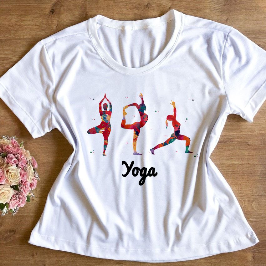T-Shirt - Yoga Colors - Linda Estampa