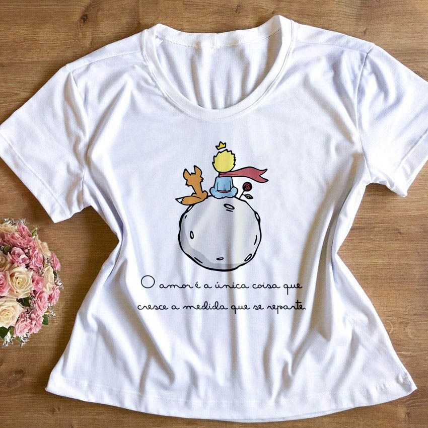 T-shirt Com Desenho pequeno príncipe - elochic